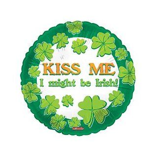 Kiss Me, I Might Be Irish St. Patricks Day Balloon 18" Mylar Health & Personal Care