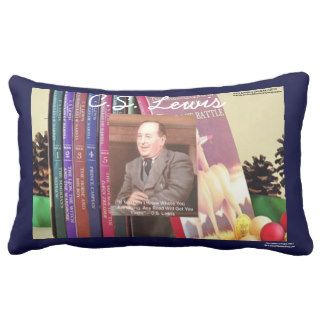 CS Lewis & Quote "Road 2 Nowhere" In Front Of Narn Throw Pillow