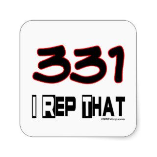 I Rep That 331 Area Code Stickers