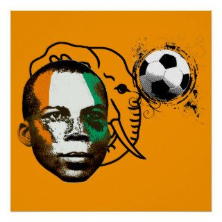 Ivory coast côte d'ivoire face soccer lovers gifts posters