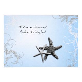 Starfish Guest Welcome Destination Wedding Card Announcement