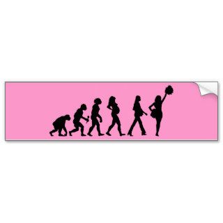 Women Cheerleading Evolution   Sports Bumper Sticker