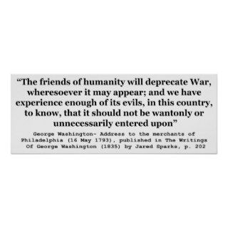 The Friends of Humanity Will Deprecate War Posters
