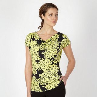 The Collection Yellow floral jersey top