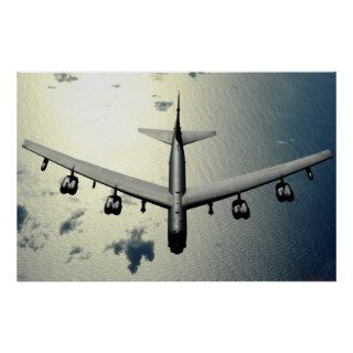 A B 52 Stratofortress by (U.S. Air Force photoMast Print