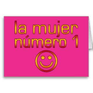 La Mujer Número 1   Number 1 Wife in Spanish Greeting Cards