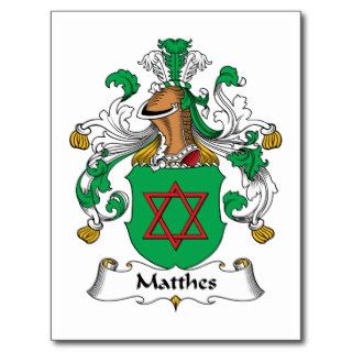 Matthes Family Crest Postcards