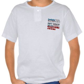 Constitution Bill of Rights Wording T shirt