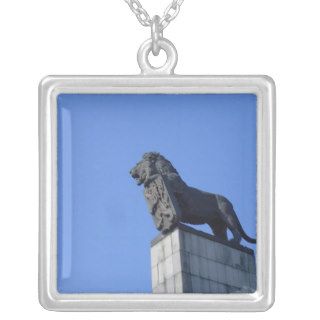 Lion Statue Personalized Necklace