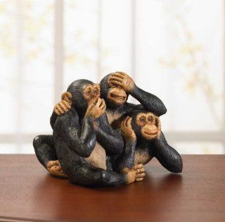Hear See Speak No Evil Monkeys Chimps Figurine Figure   Toys And Games