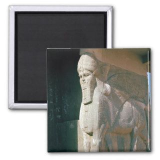 Winged human headed bull, Neo Assyrian Period Fridge Magnets