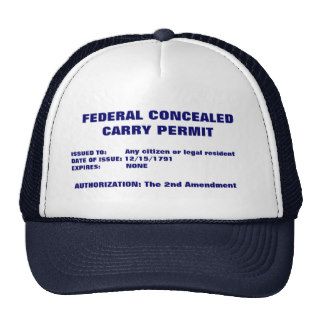 FEDERAL CONCEALED CARRY PERMIT, ISSUED TO    HATS