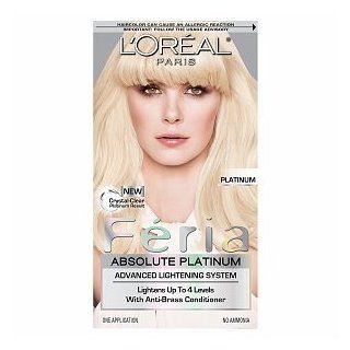 FERIA by L'Oreal Paris Absolute Platinum "PLATINUM" Advanced Lightening Hair Color, 1 Each  Chemical Hair Dyes  Beauty