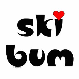 Ski Bum Heart Photo Cut Out