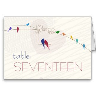 Happy Love   table number card