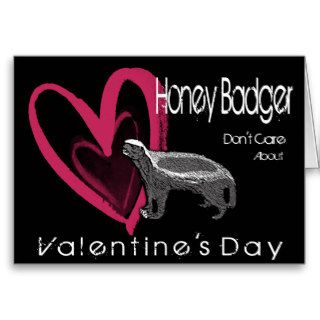 Honey Badger Anti Valentine's Day Card