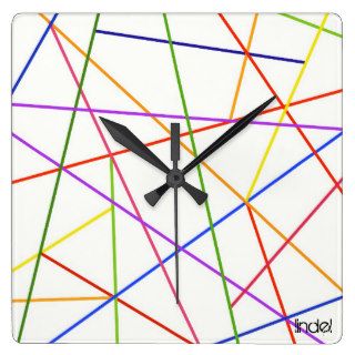 'Shattered Colors' Wall Clock