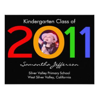 2011 Photo Kindergarten Graduation Announcement