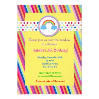 Rainbow Birthday Party Invitations