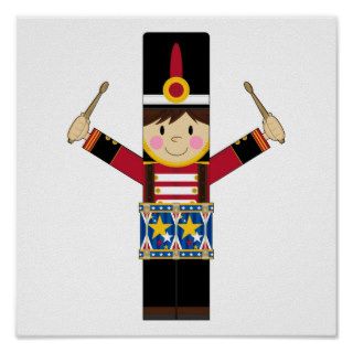 Nutcracker Soldier Playing Drums Poster