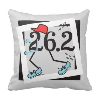 Funny Marathon Runner 26.2   Gifts for Runners Pillow