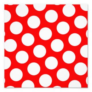 Big Red and White Polka Dots Photo Art