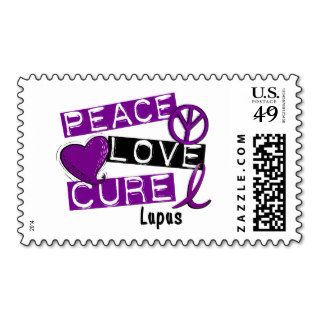 PEACE LOVE CURE LUPUS POSTAGE STAMPS