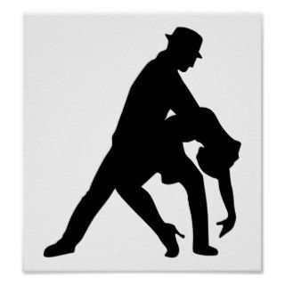 Dancing couple tango poster