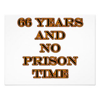 66 No prison time Personalized Announcement