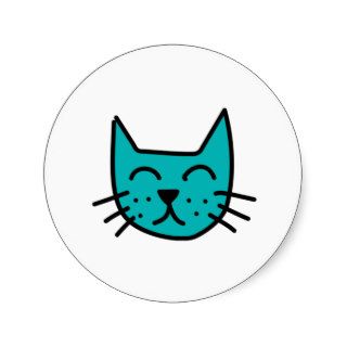 Cartoon Cat Face Sticker