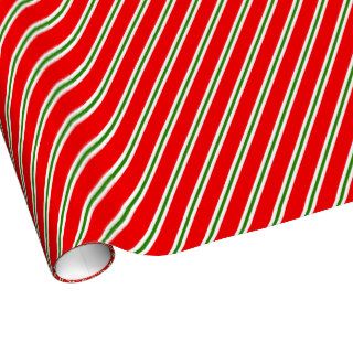 Classic Candy Striped Christmas Wrapping Paper
