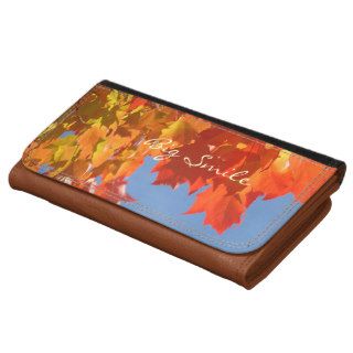 Big Smile Autumn Leaves Wallets Fashion gifts