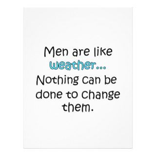 Men Are Like Weather Flyer Design