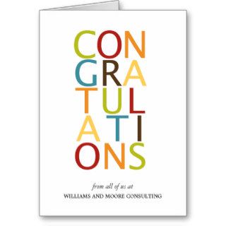 Bold Letters Congratulation Cards Cards