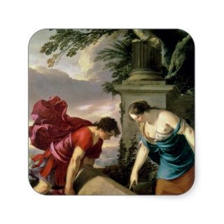 Theseus and his Mother Aethra, c.1635 36 Square Stickers