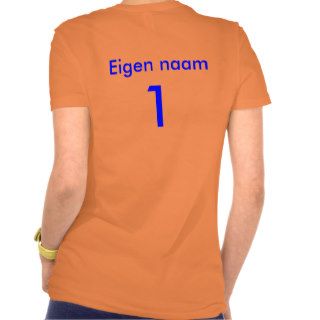 T shirt orange with own name and number