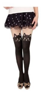Cute Cat Tattoo Socks Sheer Pantyhose Tights Stockings Clothing