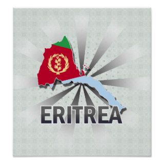 Eritrea Flag Map 2.0 Poster