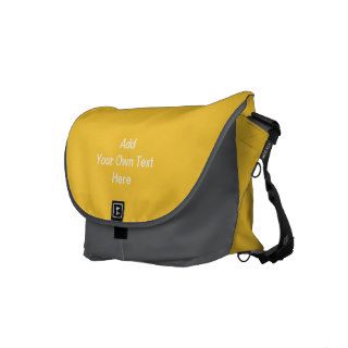 Plain Yellow with white text. Custom Courier Bags
