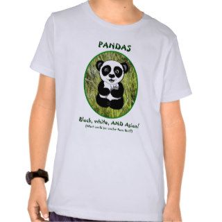 Pandas Black, White, AND Asian Tshirts