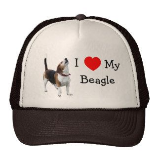 I Love Heart My Beagle Cute Dog Hat