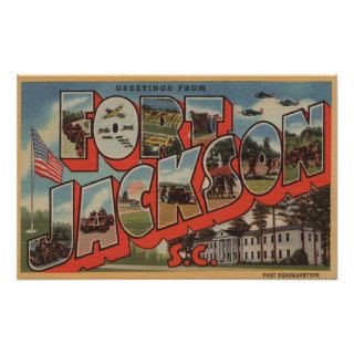 Ft. Jackson, South Carolina   Large Letter Scene Poster