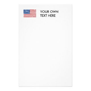 Vintage American Flag Stationery Paper