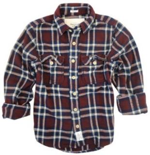 Abercrombie & Fitch Mens Timber Falls Plaid Flannel Shirt, Burgundy (Large) at  Mens Clothing store Button Down Shirts