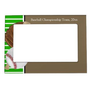 Baseball Green/Brown Magnetic Picture Frame