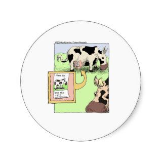 Missing Cow Funny Cartoon Gifts & Collectibles Sticker