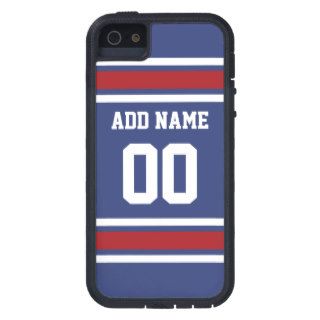 Blue Red Football Jersey Custom Name Number iPhone 5 Cover