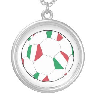 Italian flag football (soccer) pendant