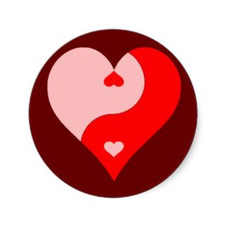 Yin Yang Heart Sticker