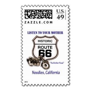 Route 66 Listen to your mother  Needles Postage Stamps